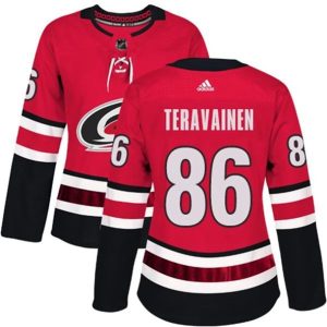 kvinder-NHL-Carolina-Hurricanes-Ishockey-Troeje-Teuvo-Teravainen-86-Roed-Authentic