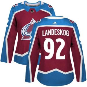 kvinder-NHL-Colorado-Avalanche-Ishockey-Troeje-Gabriel-Landeskog-92-Burgundy-Roed-Authentic