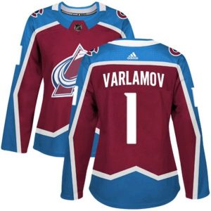 kvinder-NHL-Colorado-Avalanche-Ishockey-Troeje-Semyon-Varlamov-1-Burgundy-Roed-Authentic