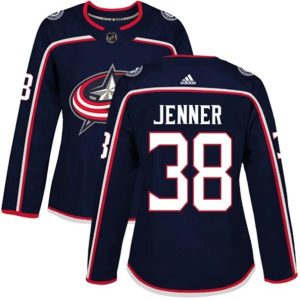 kvinder-NHL-Columbus-Blue-Jackets-Ishockey-Troeje-Boone-Jenner-38-Navy-Authentic