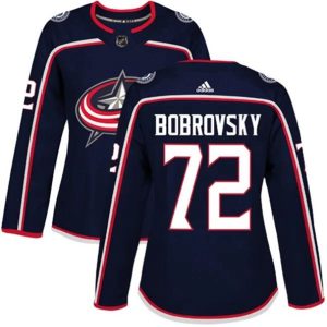 kvinder-NHL-Columbus-Blue-Jackets-Ishockey-Troeje-Sergei-Bobrovsky-72-Navy-Authentic