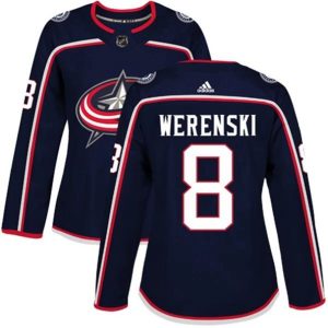kvinder-NHL-Columbus-Blue-Jackets-Ishockey-Troeje-Zach-Werenski-8-Navy-Authentic