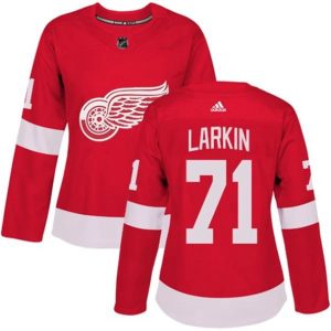 kvinder-NHL-Detroit-Red-Wings-Ishockey-Troeje-Dylan-Larkin-71-Roed-Authentic