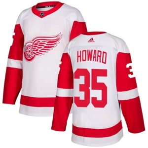 kvinder-NHL-Detroit-Red-Wings-Ishockey-Troeje-Jimmy-Howard-35-Hvid-Authentic