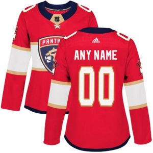 kvinder-NHL-Florida-Panthers-Ishockey-Troeje-Custom-Roed-Authentic