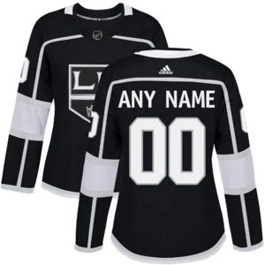 kvinder-NHL-Los-Angeles-Kings-Ishockey-Troeje-Custom-Sort-Authentic