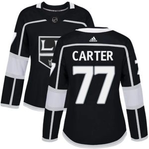 kvinder-NHL-Los-Angeles-Kings-Ishockey-Troeje-Jeff-Carter-77-Sort-Authentic