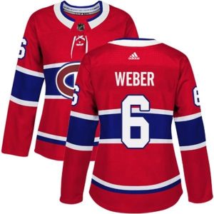 kvinder-NHL-Montreal-Canadiens-Ishockey-Troeje-Shea-Weber-6-Roed-Authentic