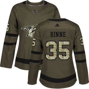 kvinder-NHL-Nashville-Predators-Ishockey-Troeje-Pekka-Rinne-35-Camo-Groen-Authentic