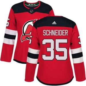 kvinder-NHL-New-Jersey-Devils-Ishockey-Troeje-Cory-Schneider-35-Roed-Authentic