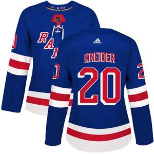 kvinder-NHL-New-York-Rangers-Ishockey-Troeje-Chris-Kreider-20-Blaa-Authentic