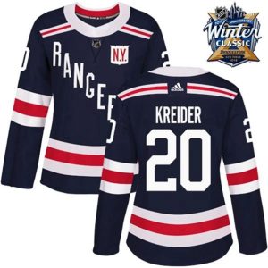 kvinder-NHL-New-York-Rangers-Ishockey-Troeje-Chris-Kreider-20-Navy-Blaa-2018-Winter-Classic-Authentic