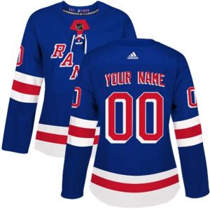 kvinder-NHL-New-York-Rangers-Ishockey-Troeje-Custom-Blaa-Authentic