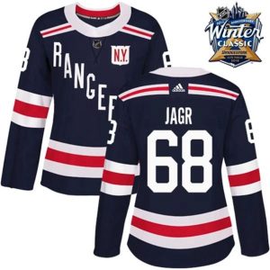 kvinder-NHL-New-York-Rangers-Ishockey-Troeje-Jaromir-Jagr-68-Navy-Blaa-2018-Winter-Classic-Authentic