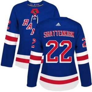 kvinder-NHL-New-York-Rangers-Ishockey-Troeje-Kevin-Shattenkirk-22-Blaa-Authentic