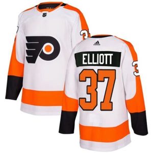 kvinder-NHL-Philadelphia-Flyers-Ishockey-Troeje-Brian-Elliott-37-Hvid-Authentic