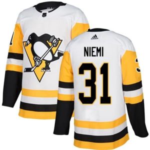 kvinder-NHL-Pittsburgh-Penguins-Ishockey-Troeje-Antti-Niemi-31-Hvid-Authentic