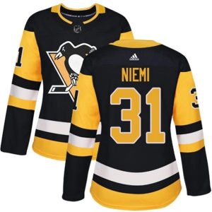 kvinder-NHL-Pittsburgh-Penguins-Ishockey-Troeje-Antti-Niemi-31-Sort-Authentic