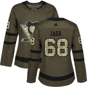 kvinder-NHL-Pittsburgh-Penguins-Ishockey-Troeje-Jaromir-Jagr-68-Camo-Groen-Authentic