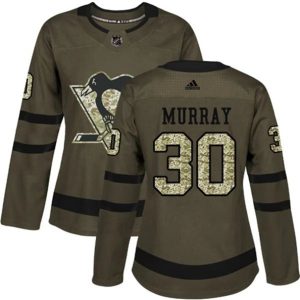 kvinder-NHL-Pittsburgh-Penguins-Ishockey-Troeje-Matt-Murray-30-Camo-Groen-Authentic