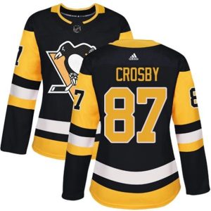 kvinder-NHL-Pittsburgh-Penguins-Ishockey-Troeje-Sidney-Crosby-87-Sort-Authentic