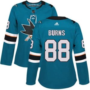 kvinder-NHL-San-Jose-Sharks-Ishockey-Troeje-Brent-Burns-88-Teal-Authentic