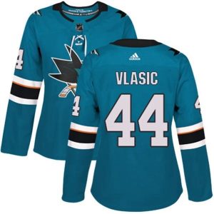 kvinder-NHL-San-Jose-Sharks-Ishockey-Troeje-Marc-Edouard-Vlasic-44-Teal-Authentic