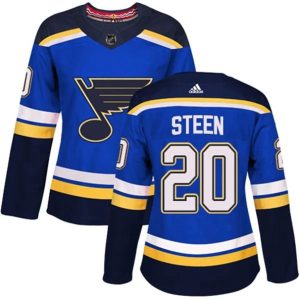kvinder-NHL-St.-Louis-Blues-Ishockey-Troeje-Alexander-Steen-20-Blaa-Authentic