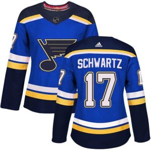 kvinder-NHL-St.-Louis-Blues-Ishockey-Troeje-Jaden-Schwartz-17-Blaa-Authentic