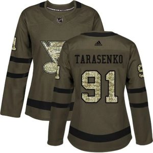 kvinder-NHL-St.-Louis-Blues-Ishockey-Troeje-Vladimir-Tarasenko-91-Camo-Groen-Authentic