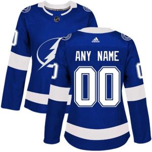 kvinder-NHL-Tampa-Bay-Lightning-Ishockey-Troeje-Custom-Blaa-Authentic