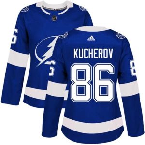 kvinder-NHL-Tampa-Bay-Lightning-Ishockey-Troeje-Nikita-Kucherov-86-Blaa-Authentic