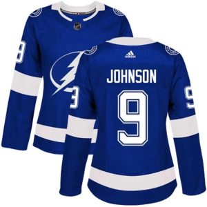 kvinder-NHL-Tampa-Bay-Lightning-Ishockey-Troeje-Tyler-Johnson-9-Blaa-Authentic