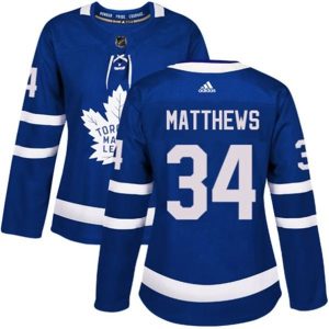 kvinder-NHL-Toronto-Maple-Leafs-Ishockey-Troeje-Auston-Matthews-34-Blaa-Authentic