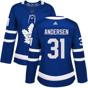 kvinder-NHL-Toronto-Maple-Leafs-Ishockey-Troeje-Frederik-Andersen-31-Blaa-Authentic