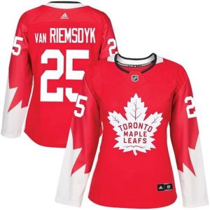 kvinder-NHL-Toronto-Maple-Leafs-Ishockey-Troeje-James-Van-Riemsdyk-25-Roed-Alternate-Authentic-Alternate