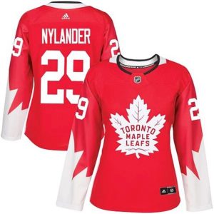 kvinder-NHL-Toronto-Maple-Leafs-Ishockey-Troeje-William-Nylander-29-Roed-Alternate-Authentic-Alternate