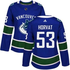 kvinder-NHL-Vancouver-Canucks-Ishockey-Troeje-Bo-Horvat-53-Blaa-Authentic