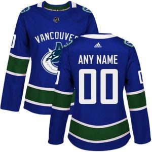 kvinder-NHL-Vancouver-Canucks-Ishockey-Troeje-Custom-Blaa-Authentic