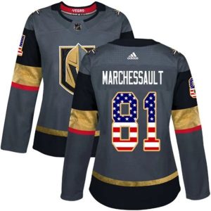 kvinder-NHL-Vegas-Golden-Knights-Ishockey-Troeje-Jonathan-Marchessault-81-Graa-USA-Flag-Fashion-Authentic