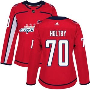 kvinder-NHL-Washington-Capitals-Ishockey-Troeje-Braden-Holtby-70-Roed-Authentic