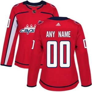 kvinder-NHL-Washington-Capitals-Ishockey-Troeje-Custom-Roed-Authentic