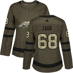 kvinder-NHL-Washington-Capitals-Ishockey-Troeje-Jaromir-Jagr-68-Camo-Groen-Authentic