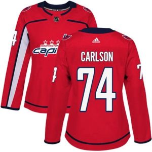 kvinder-NHL-Washington-Capitals-Ishockey-Troeje-John-Carlson-74-Roed-Authentic