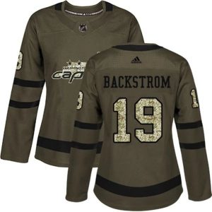kvinder-NHL-Washington-Capitals-Ishockey-Troeje-Nicklas-Backstrom-19-Camo-Groen-Authentic