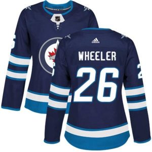 kvinder-NHL-Winnipeg-Jets-Ishockey-Troeje-Blake-Wheeler-26-Navy-Authentic